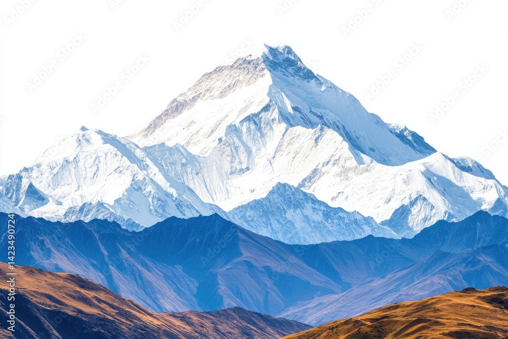 Fototapeta premium Majestic snow-capped mountain range