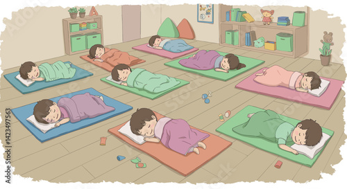 Kindergarten Nap Time Scene