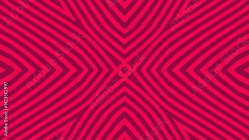 Abstract geometric pattern with vibrant pink and red hues creating a dynamic visual effect