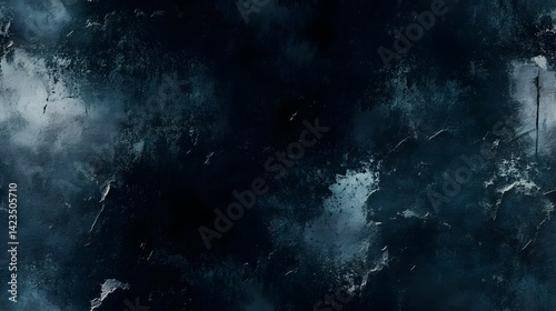 Textured dark navy blue background with mottled light gray accents.
