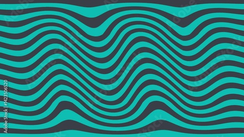 Abstract wavy pattern in vibrant teal and dark tones creating a dynamic visual effect