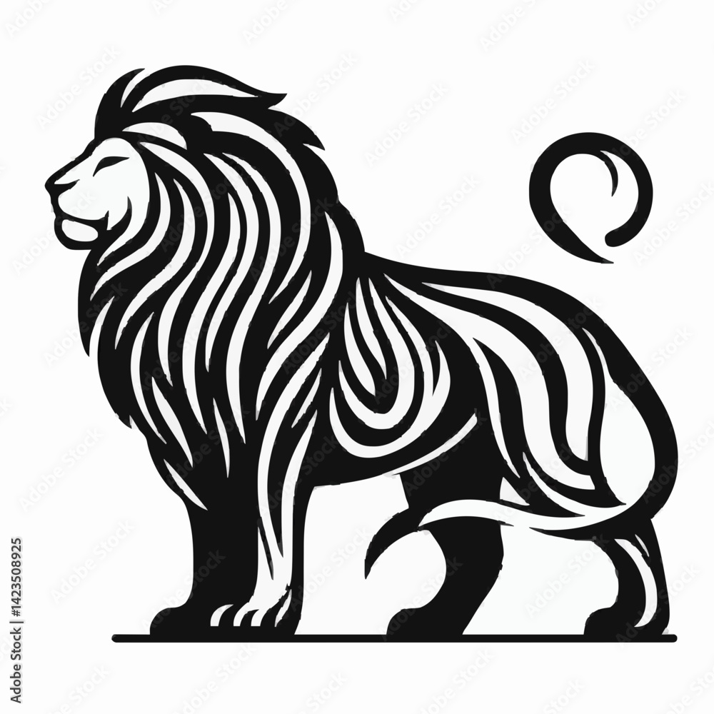 Fototapeta premium The lions black and white