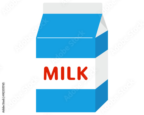 小さめ牛乳パックのイラスト