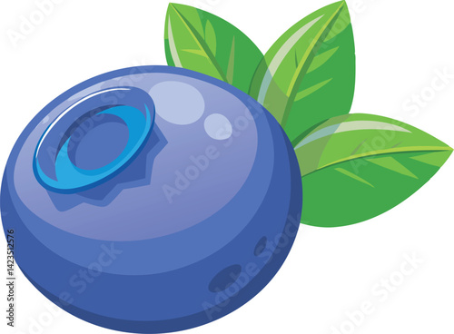 A vibrant vector illustration of fresh, delicious blueberries, showcasing their rich color and natural texture in a visually appealing design.