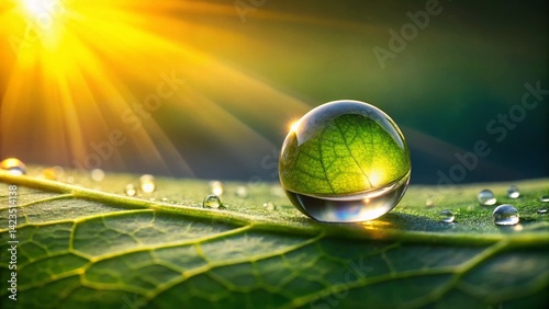 Stunning Macro Water Drop Photography: Crystal Clear Reflection