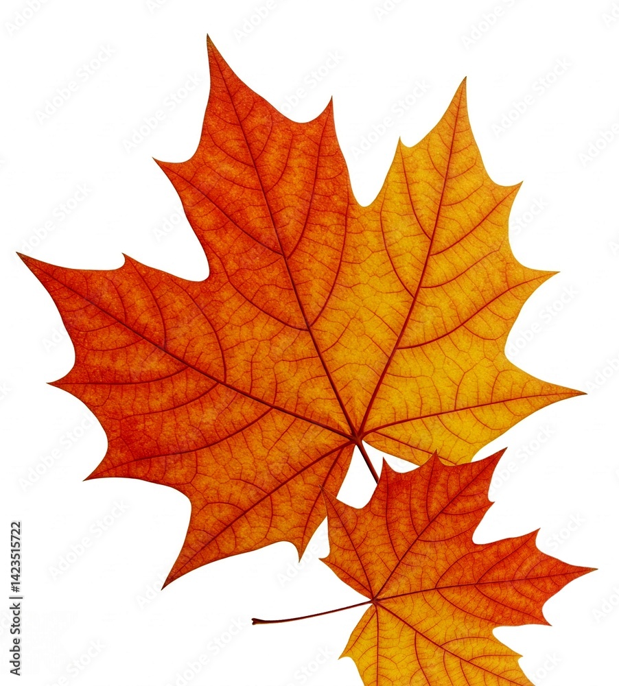 Fototapeta premium maple leaves isolated on white