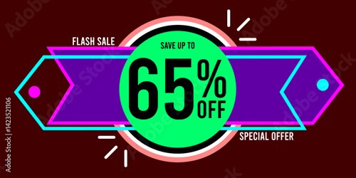 65% off sixty five percent off save up to, limited time only 65%off flash sale special offer 65 % off promotion retail, price, sale, percentage, money, discount, business finance, designs.