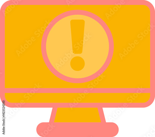 Laptop Error Fill And Outline Icon