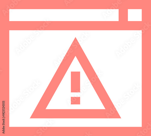 Folder Error In Outline Icon