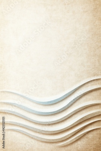 Soft waves flow across textured background, creating serene atmo