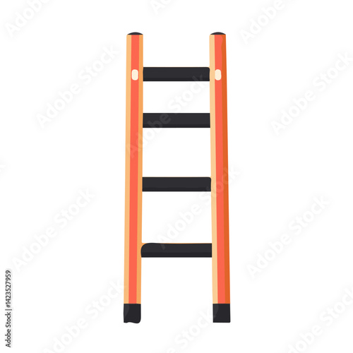 A Very Simple flat 2D icon red agility ladder drill isolated on a white background, vector, flat design, animation design, simple flat 2D icon, minimalist design, clipart