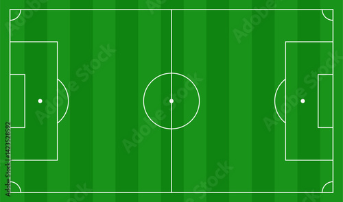 Soccer pitch vector. Soccer field