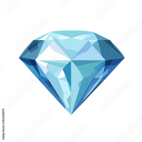 A Very Simple flat 2D icon blue diamond isolated on a transparent background, vector, flat design, animation design, vector, simple flat 2D icon, minimalist design, clipart, EPS format