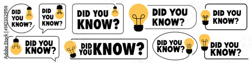 did you know banner. Did you know