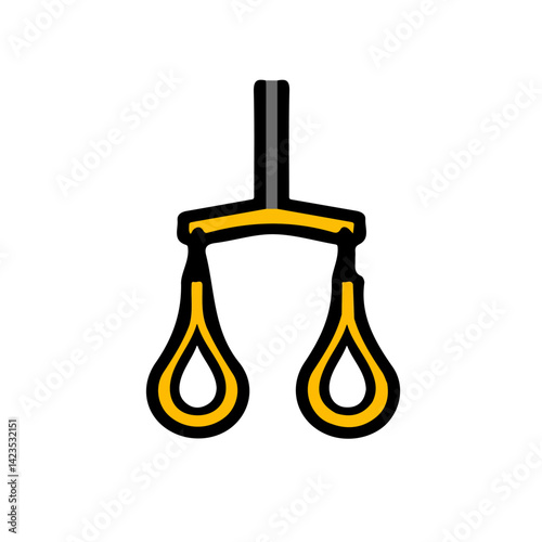 My Simple flat 2D icon of a Collection of TRX core workout isolated on a transparent background, vector, flat design, animation design, simple flat 2D icon, eps format