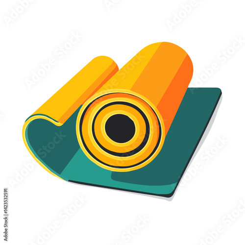 My Simple flat 2D icon of a Collection of yoga mat  isolated on a transparent background, vector, flat design, animation design, simple flat 2D icon, eps format