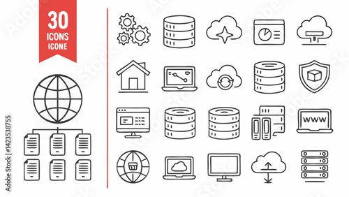 web hosting line icon set  set of 30 outline icons (1).eps