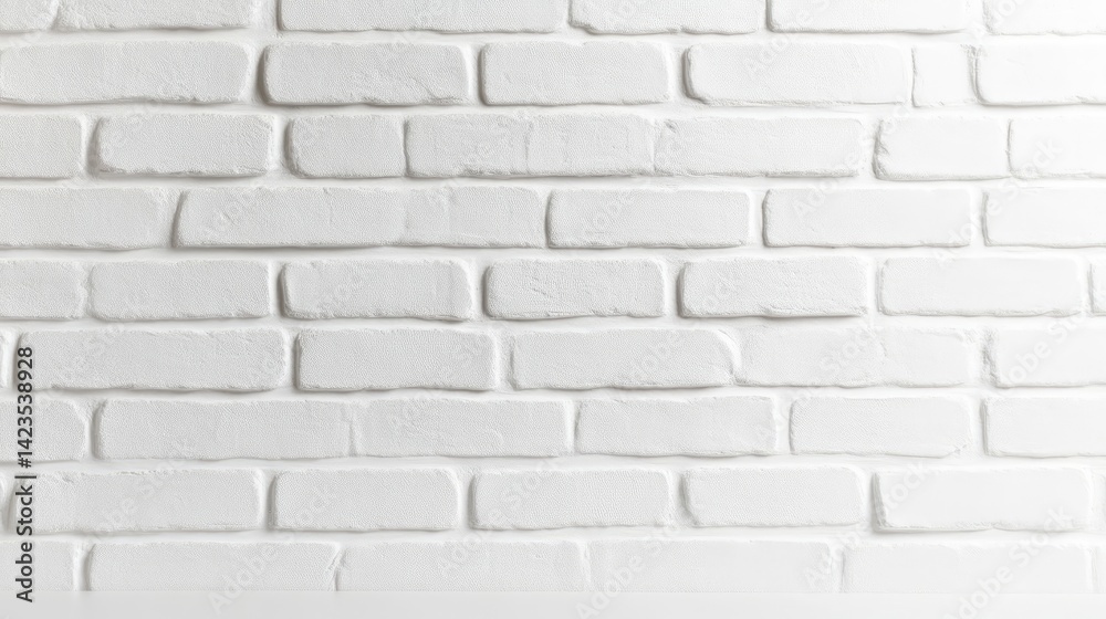 Fototapeta premium Clean, uniform white brick wall