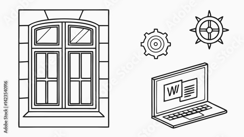 window icons pixel perfect  window computer icon s.eps photo