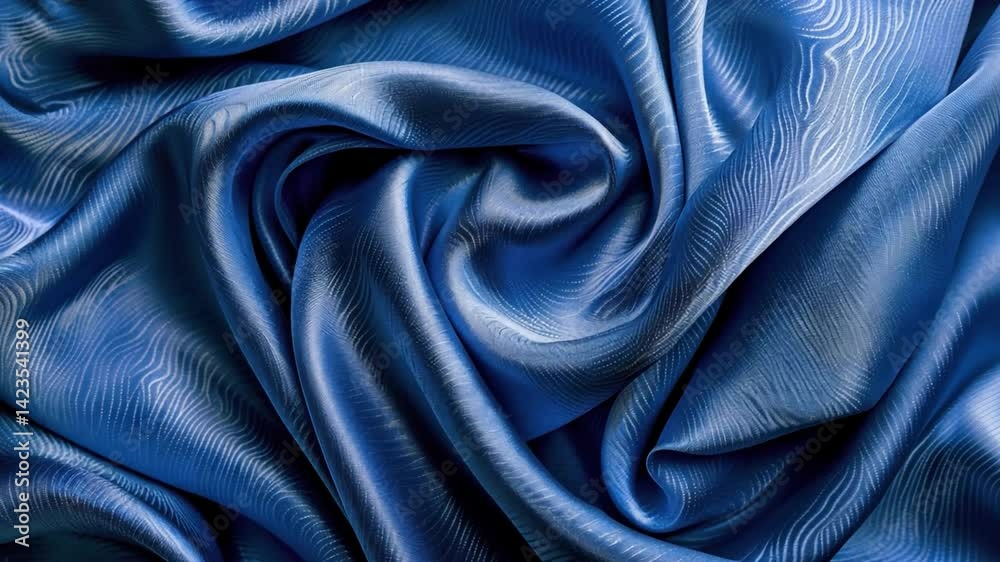 Luxurious blue silk fabric with smooth texture and elegant design, featuring intricate patterns that enhance textiles depth and sophistication for fashion and interior projects. Luxurious blue silk fabric with smooth texture and elegant design, featuring intricate patterns that enhance textiles depth and sophistication for fashion and interior projects.