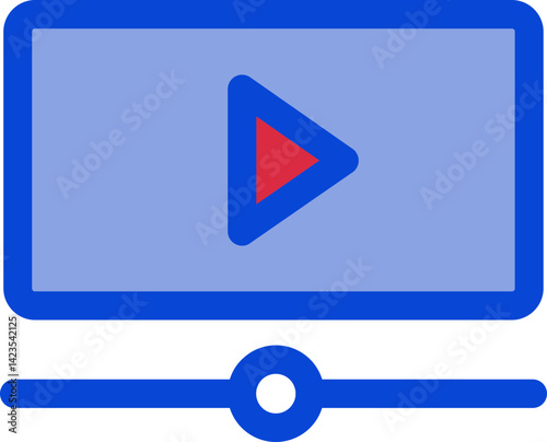 Live Video Play Stream Outline And Fill Icon