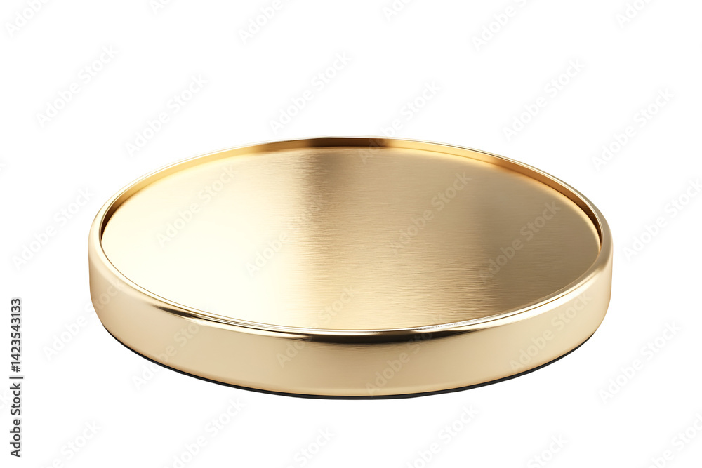 Elegant Golden Round Display Stand Luxurious Product Presentation Elegant Golden Round Display Stand Luxurious Product Presentation