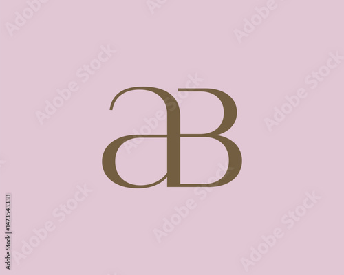 AB letter logo icon design. Classic style luxury initials monogram.