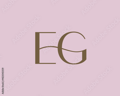 EG letter logo icon design. Classic style luxury initials monogram.