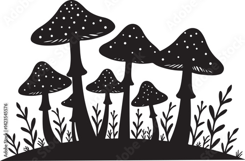 Enchanted Forest Mushroom SVG Set
