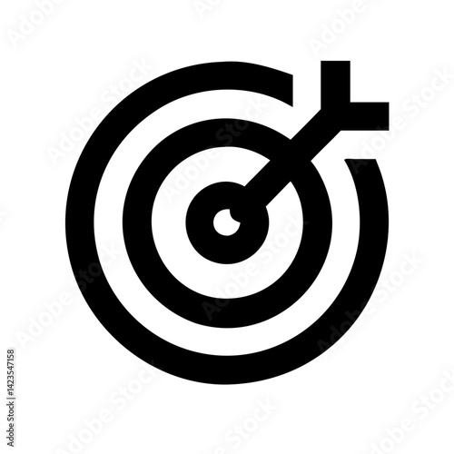 goal target icon on transparent background flat vector icon for apps and websites