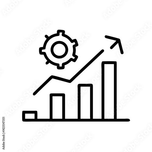 productivity boost icon on transparent background flat vector icon for apps and websites