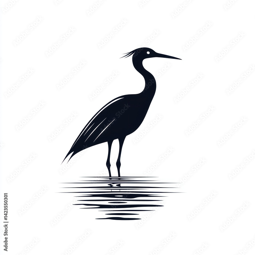 Obraz premium Heron Silhouette