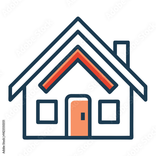 Simple House Icon Illustration Home Sweet Home Design