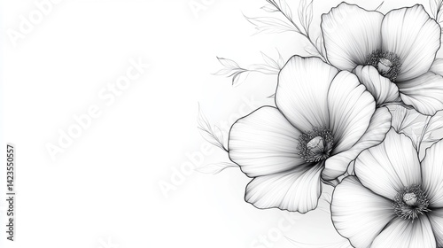 white flower on black background