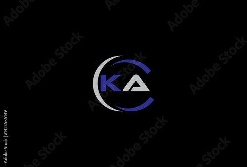 Free Download k a logo design - GFXLoad