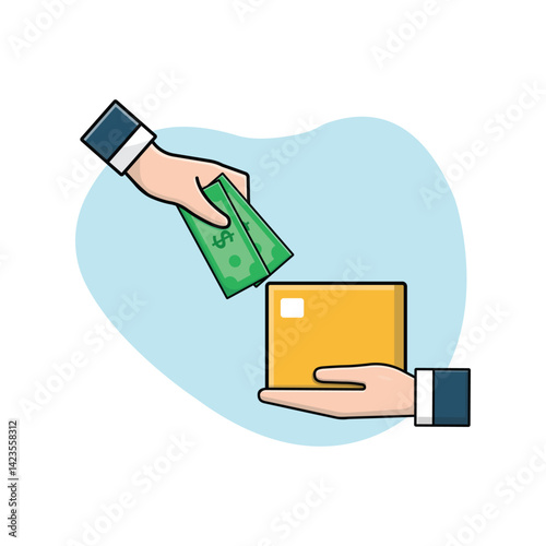 Cash on Delivery Concept Vector Illustration