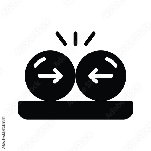 A handy glyph style icon showing collision balls