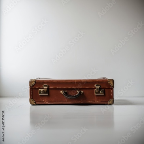 old suitcase on the floor