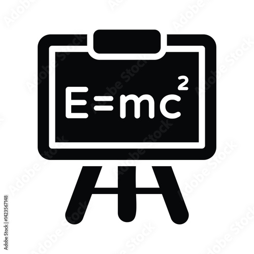 Have a look at this glyph icon showing physics lecture