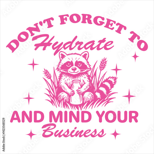 Raccoon Humorous Typography Svg
