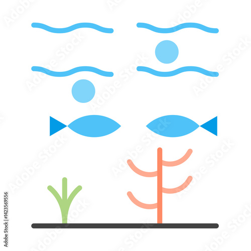 Underwater flat icon