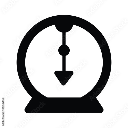 Well designed glyph style icon of energy pendulum