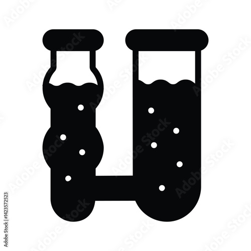 Get this handy glyph style icon of chemical experiment