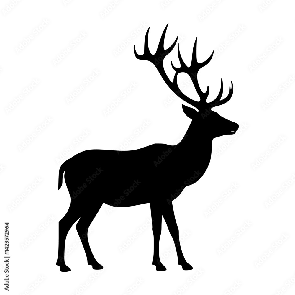 Obraz premium Elegant Deer vector logo 