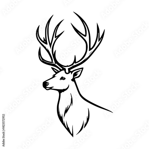 Elegant Deer vector logo