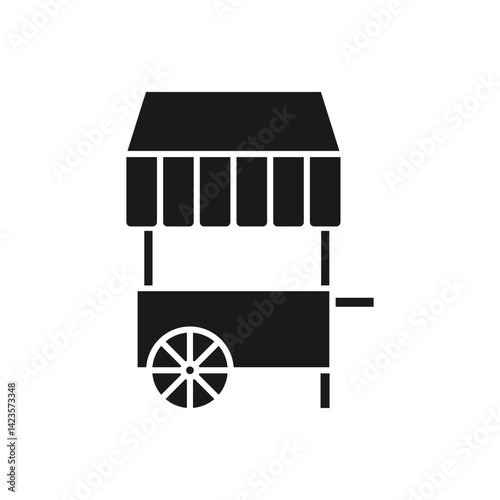  food cart icon isolated on white background