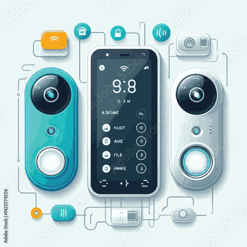 doorbell, home, security, technology, door, house, equipment, lock, access, safety, electronic, entrance, intercom, system, call, control, automation, button, building, residential, modern, bell, entr