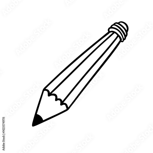 An illustration of a simple and effective pencil design for various creative uses