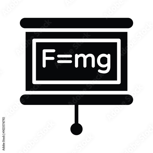 A handy glyph icon of physics class