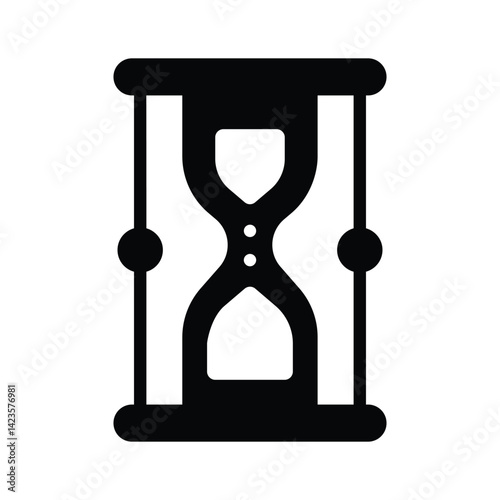 A well crafted glyph style icon of sandglass